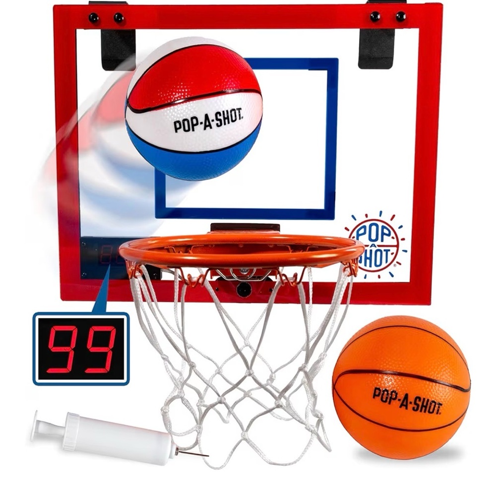 Pop-A-Shot Electronic Basketball Hoop - Red, White, Blue, Orange